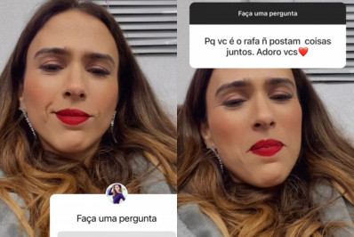 Tatá Werneck revela motivo de não postar foto com Rafa Vitti: 'Preguiça'