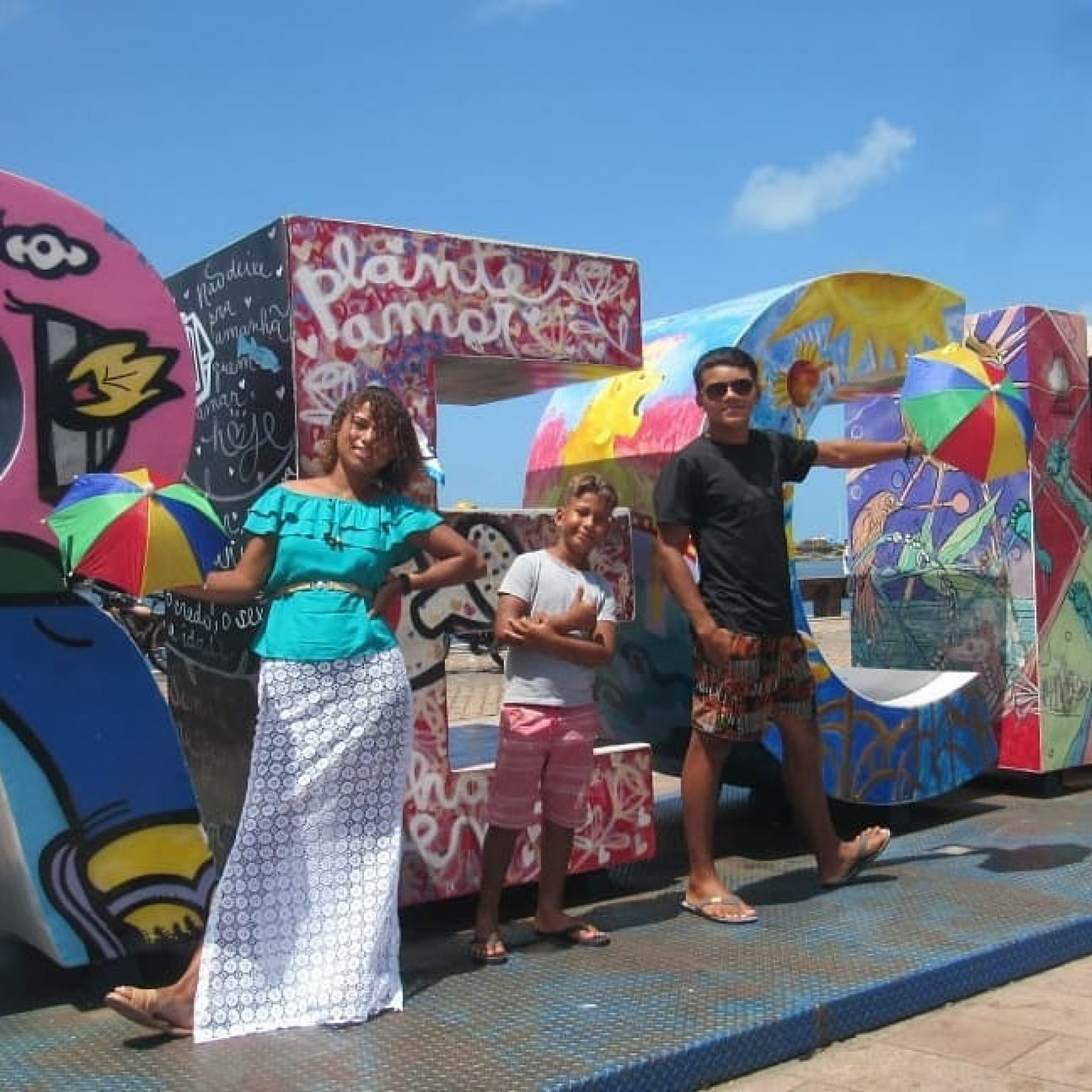 Rayse e Filipinho durante viagem a Recife 