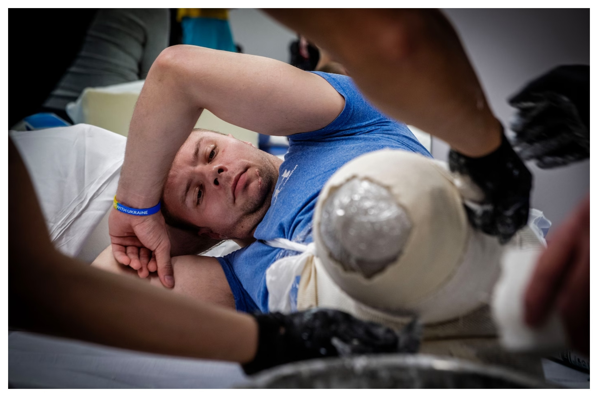 Soldado ucraniano em programa de reabilitação para amputados na guerra contra Rússia - Bill O'Leary/The Washington Post