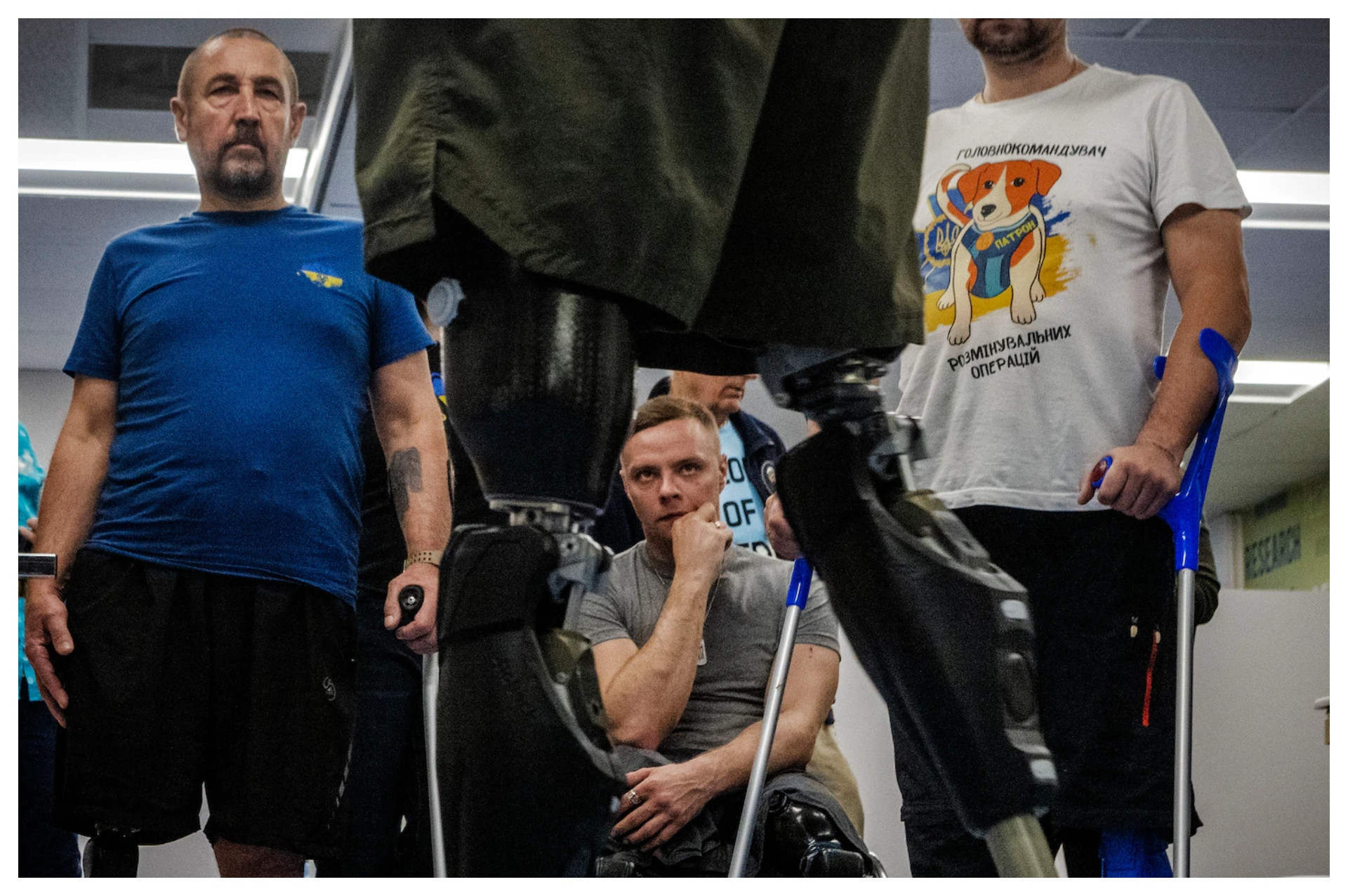 Soldado ucraniano em programa de reabilitação para amputados na guerra contra Rússia - Bill O'Leary/The Washington Post