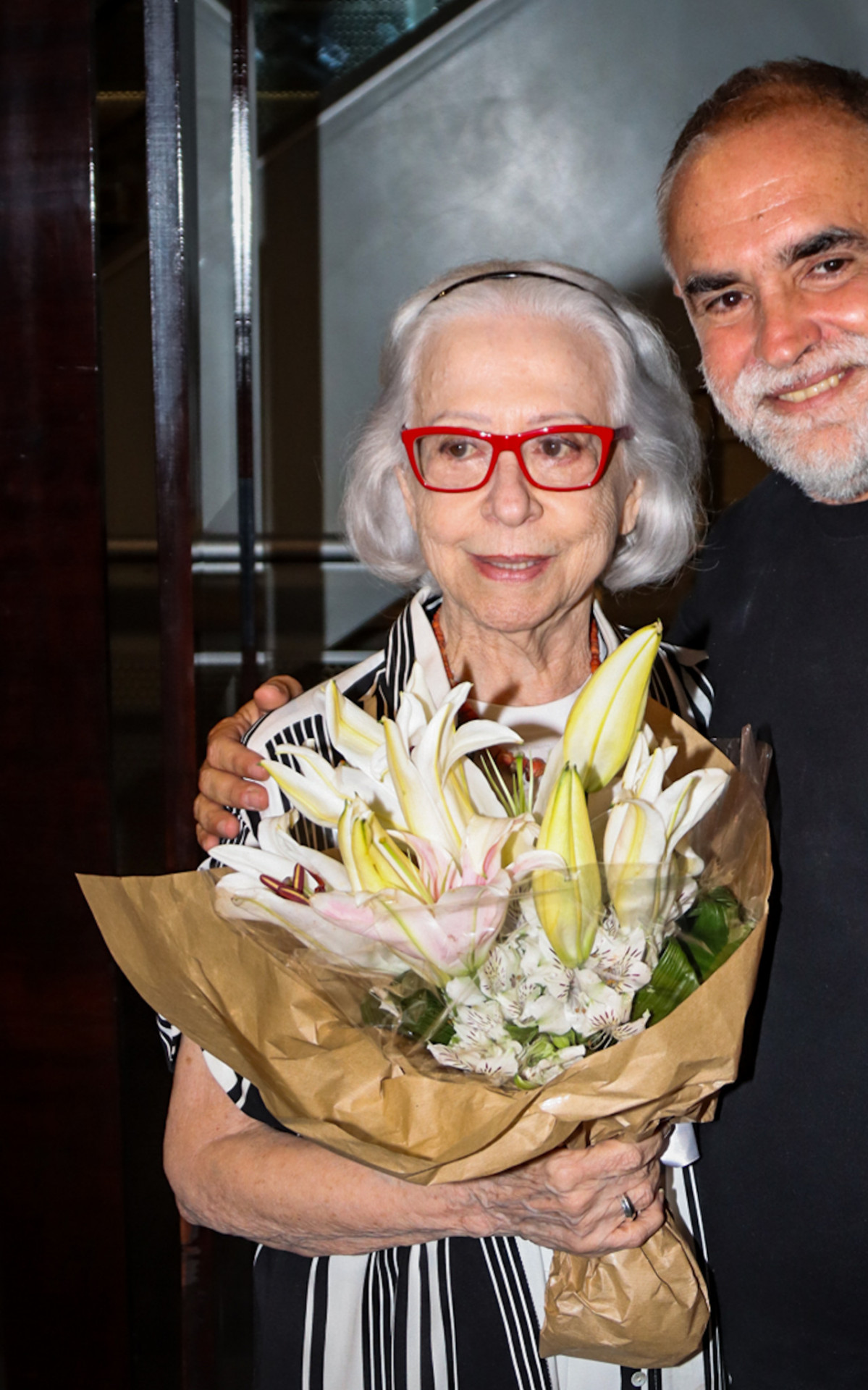 Fernanda Montenegro e o cineasta Karim Aïnouz