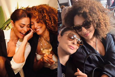 Juliana Paes e Sheron Menezzes quase perdem voo para a Itália: 'Corre'