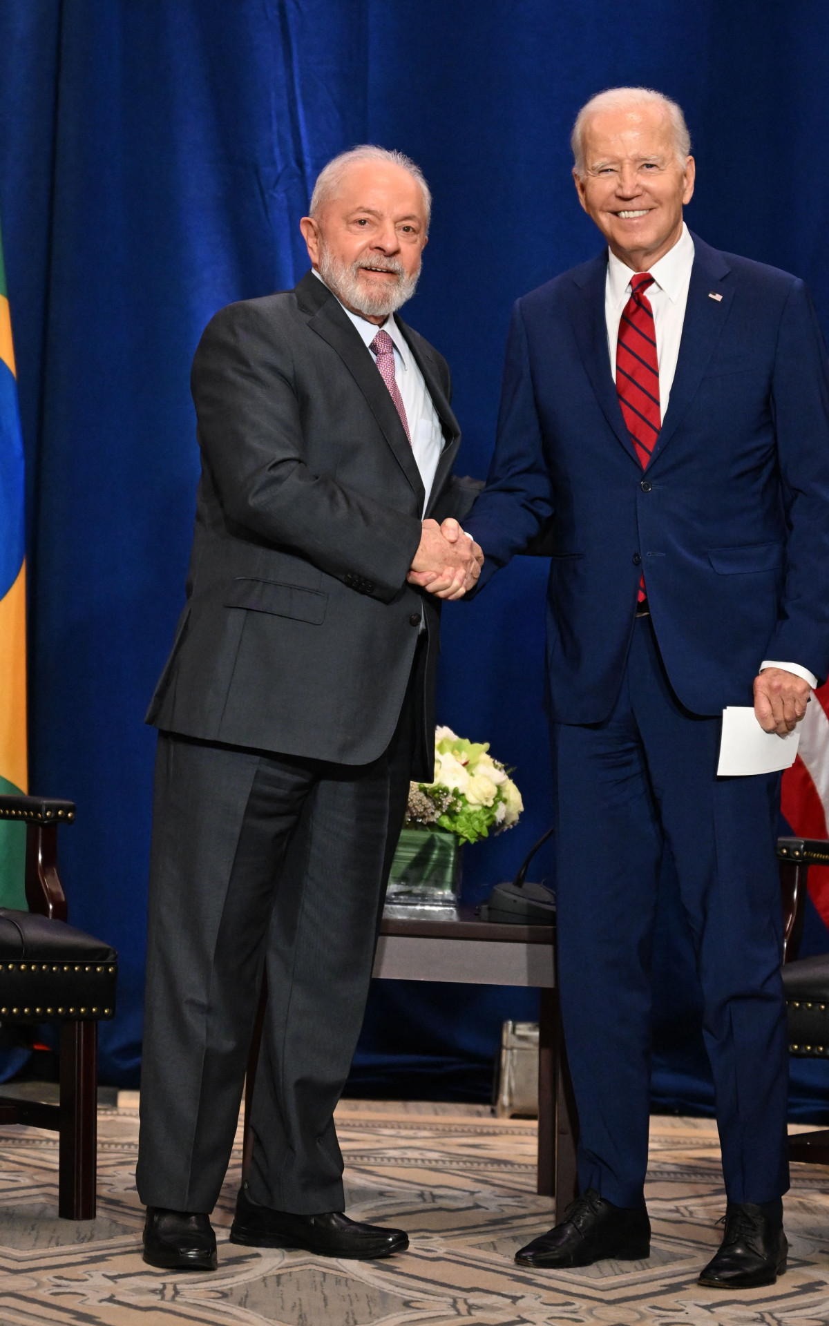 Luiz Inácio Lula da Silva e Joe Biden - AFP