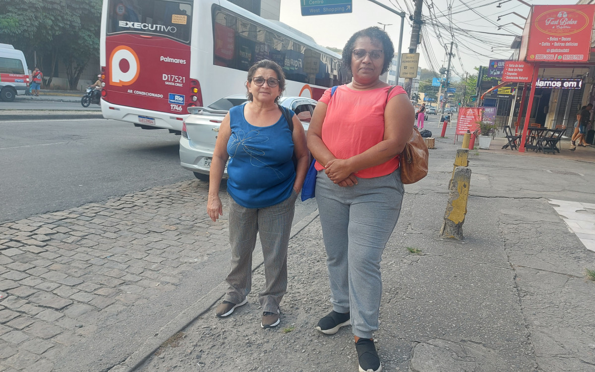 Edileuza de Lima (esq.) e Maria Cristina criticaram o BRT Transbrasil