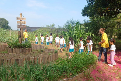 Alunos de Saquarema visitam estufa onde são produzidas mudas e sementes das plantas doadas