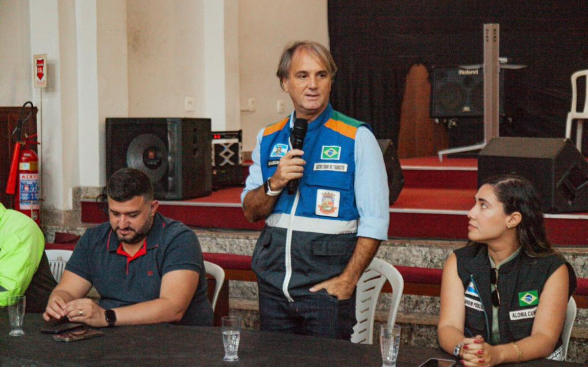 Nilton Marques, coordenador do Núcleo de Educação para o Trânsito, falou sobre a lei ordinária N° 6684 DE 12/04/22 e destacou a importância da celebração