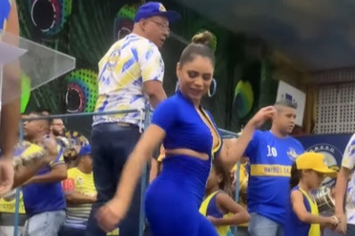 Após anunciar término de casamento com Guimê, Lexa samba muito na quadra da Unidos da Tijuca