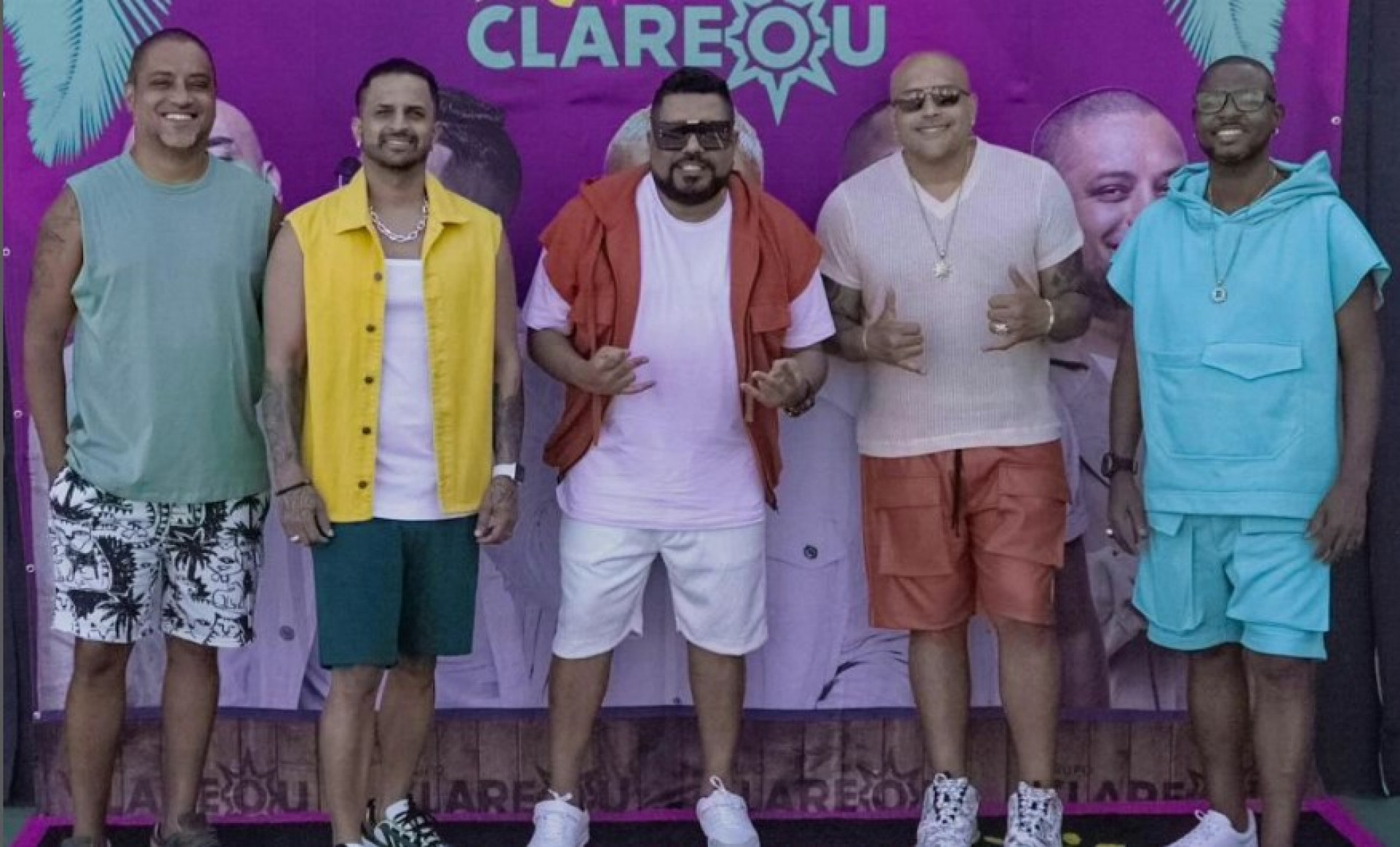 O Grupo Clareou é um dos principais grupos de pagode da atualidade com muitos sucessos - Divulgação