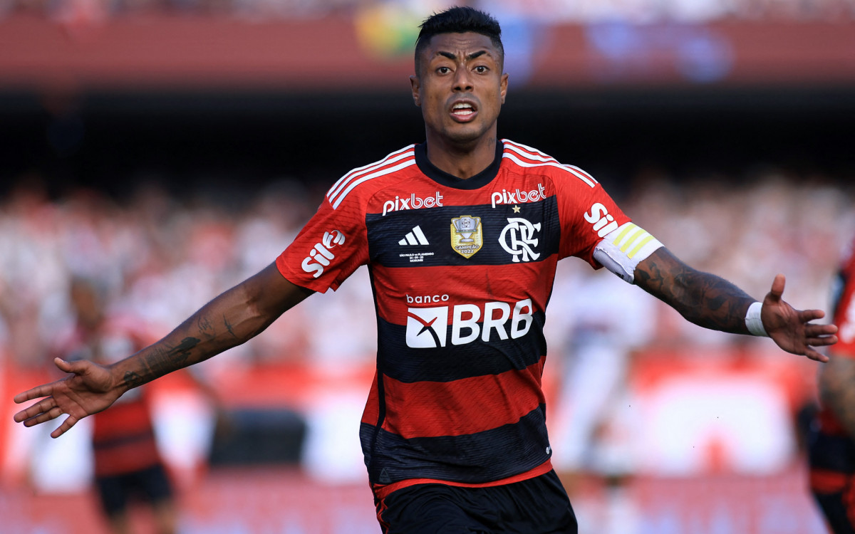 Bruno Henrique marcou o gol do Flamengo no segundo jogo da final da Copa do Brasil, contra o São Paulo, no Morumbi