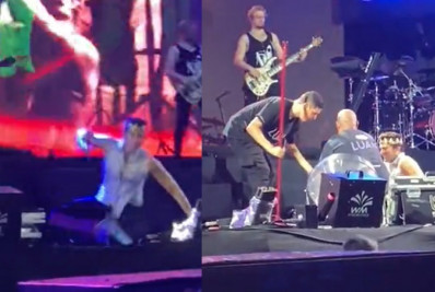 Luan Santana leva tombo durante show em Manaus; veja o vídeo