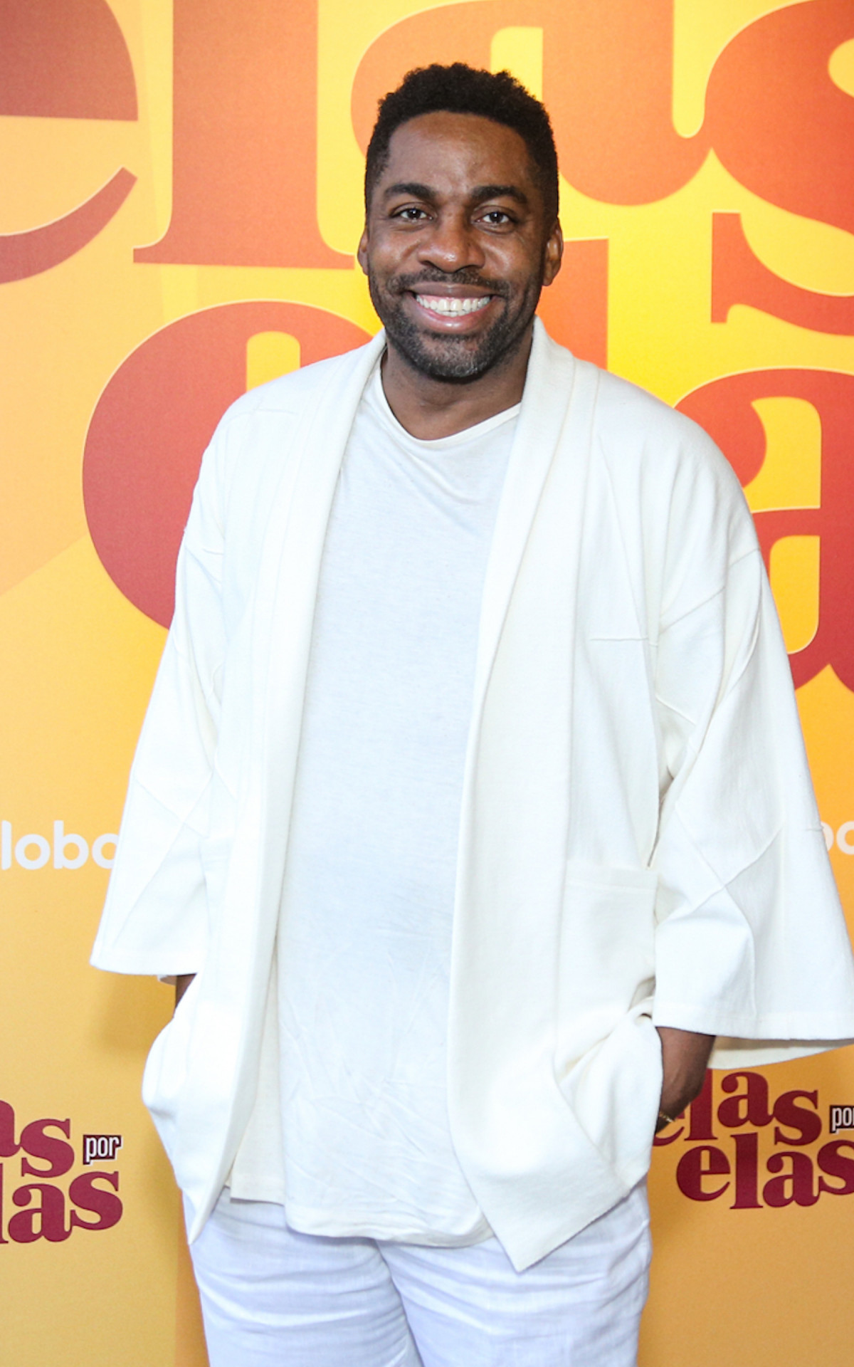 Lázaro Ramos na festa da novela 