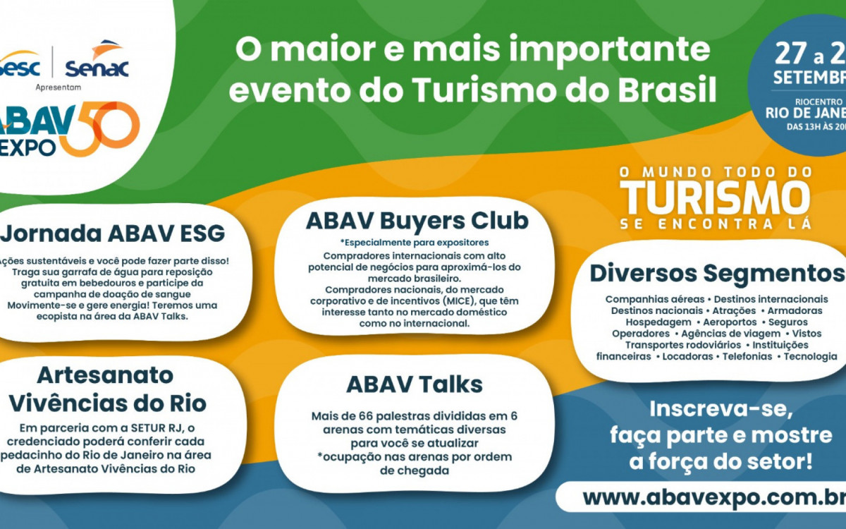 As inscri&ccedil;&otilde;es para a ABAV Expo s&atilde;o gratuitas e podem ser feitas no site abavexpo.com.br
