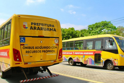 Frota escolar: novos ônibus são adquiridos pela Prefeitura de Araruama