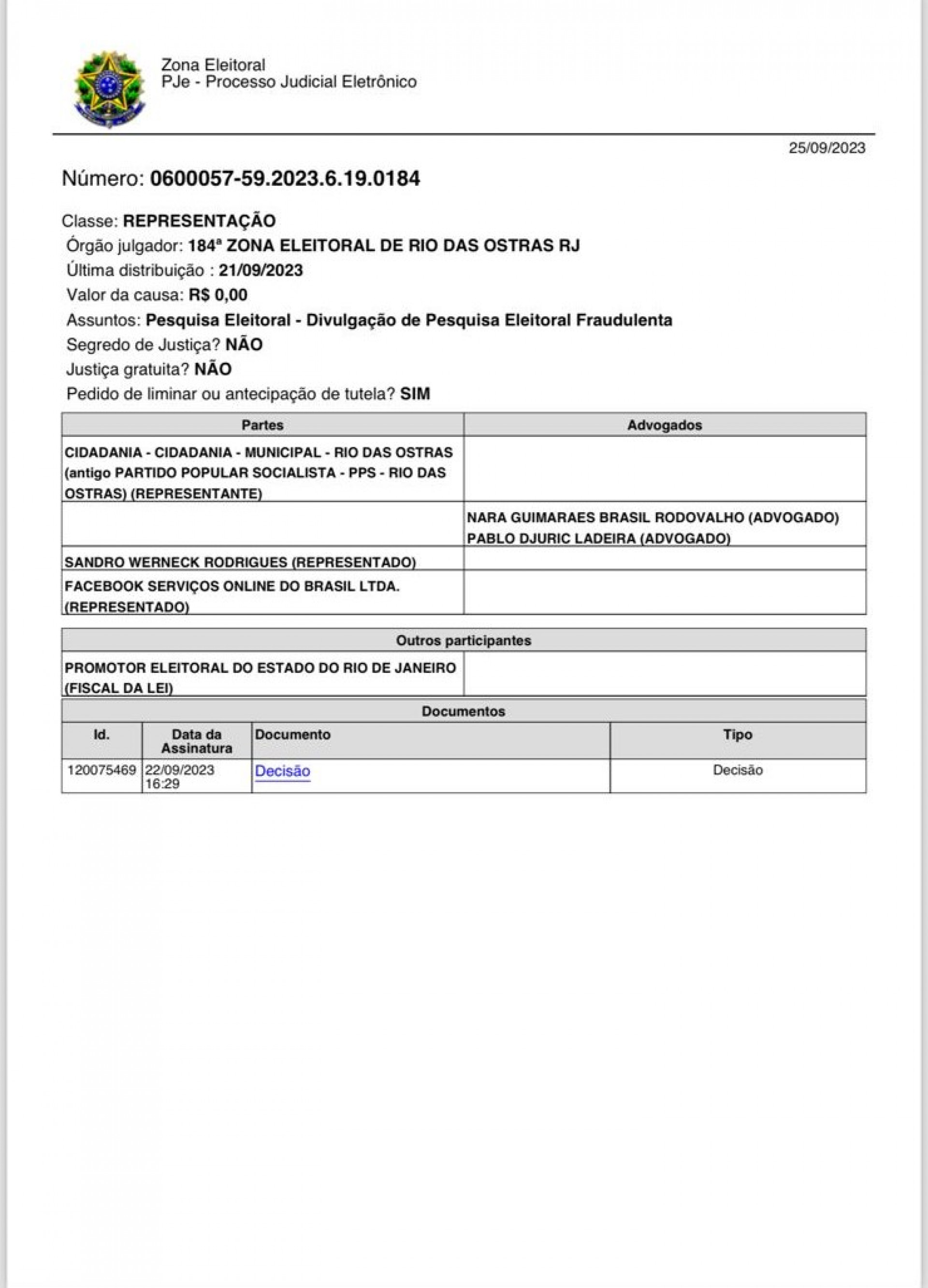 Al&eacute;m da remo&ccedil;&atilde;o do conte&uacute;do, a decis&atilde;o judicial exige que o Facebook fixe, por um per&iacute;odo de 10 dias, uma mensagem nos grupos onde a pesquisa foi divulgada - Foto: Divulga&ccedil;&atilde;o