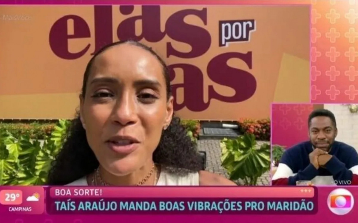 Taís Araújo mandou recado emocionante para Lázaro Ramos após a estreia de 'Elas por Elas' - Reprodução/TV Globo