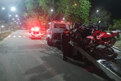 Nove motos ‘ barulhentas’ são recolhidas pelas forças de segurança em Volta Redonda