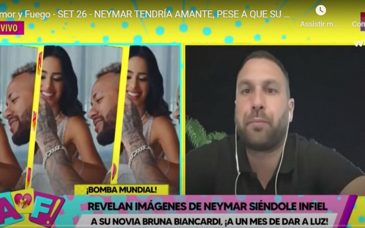 Paparazzo diz em programa de televisão espanhol que Neymar tem um caso há meses com a brasileira Carola Díaz - Reprodução