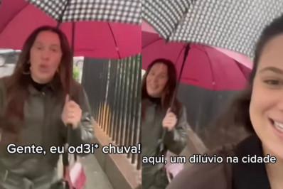 Claudia Raia visita filha em Nova York e reclama de chuva: 'Totalmente desaplaudida'