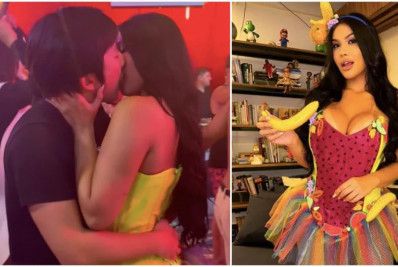 Ex-BBB Pyong Lee beija influenciadora digital em festa