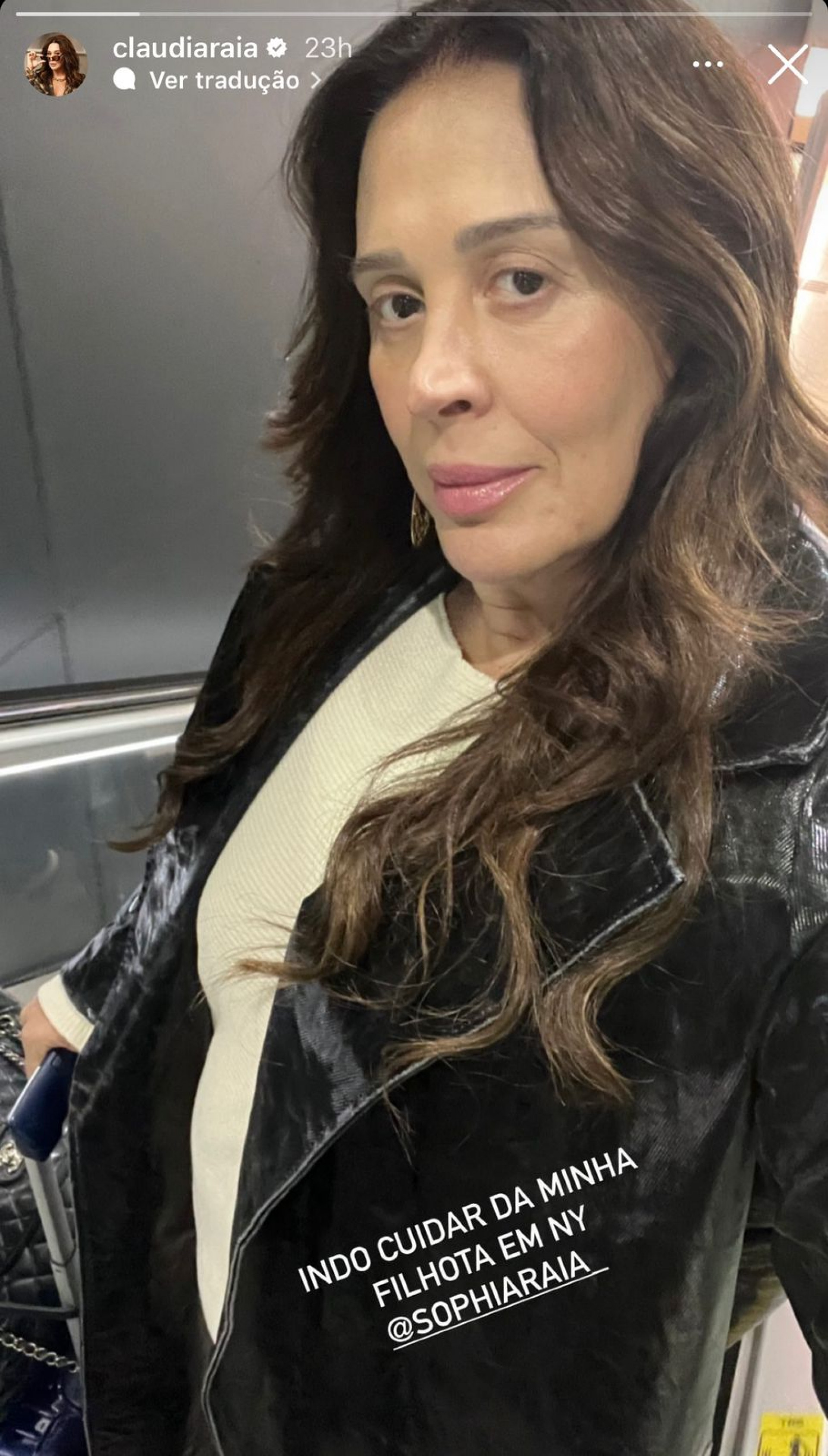 Claudia Raia visita filha em NY - Reprodução