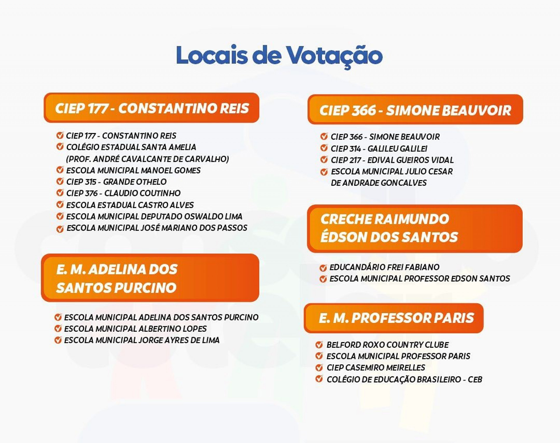 Locais de vota&ccedil;&atilde;o 2 - Belford Roxo - Divulga&ccedil;&atilde;o