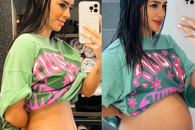 Bruna Biancardi mostra antes e depois do barrigão