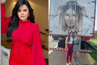 Maraisa, da dupla com Maiara, para caminhão com homenagem para Marília Mendonça e abraça caminhoneira 