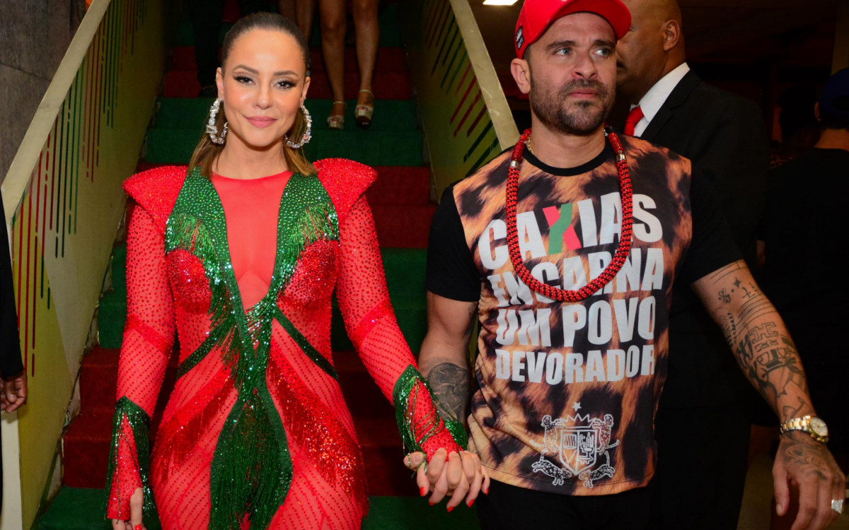 Paolla Oliveira e Diogo Nogueira chegaram juntos à final de samba-enredo da Grande Rio