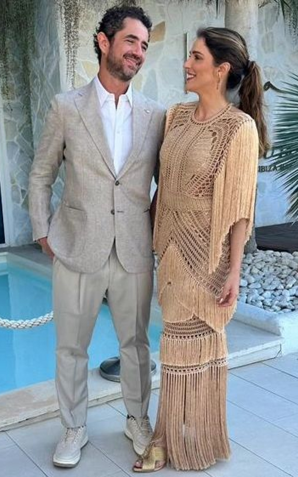 Felipe Andreoli e Rafa Brites estiveram no casamento de Ronaldo Fenômeno e Celina Locks - Reprodução/Instagram