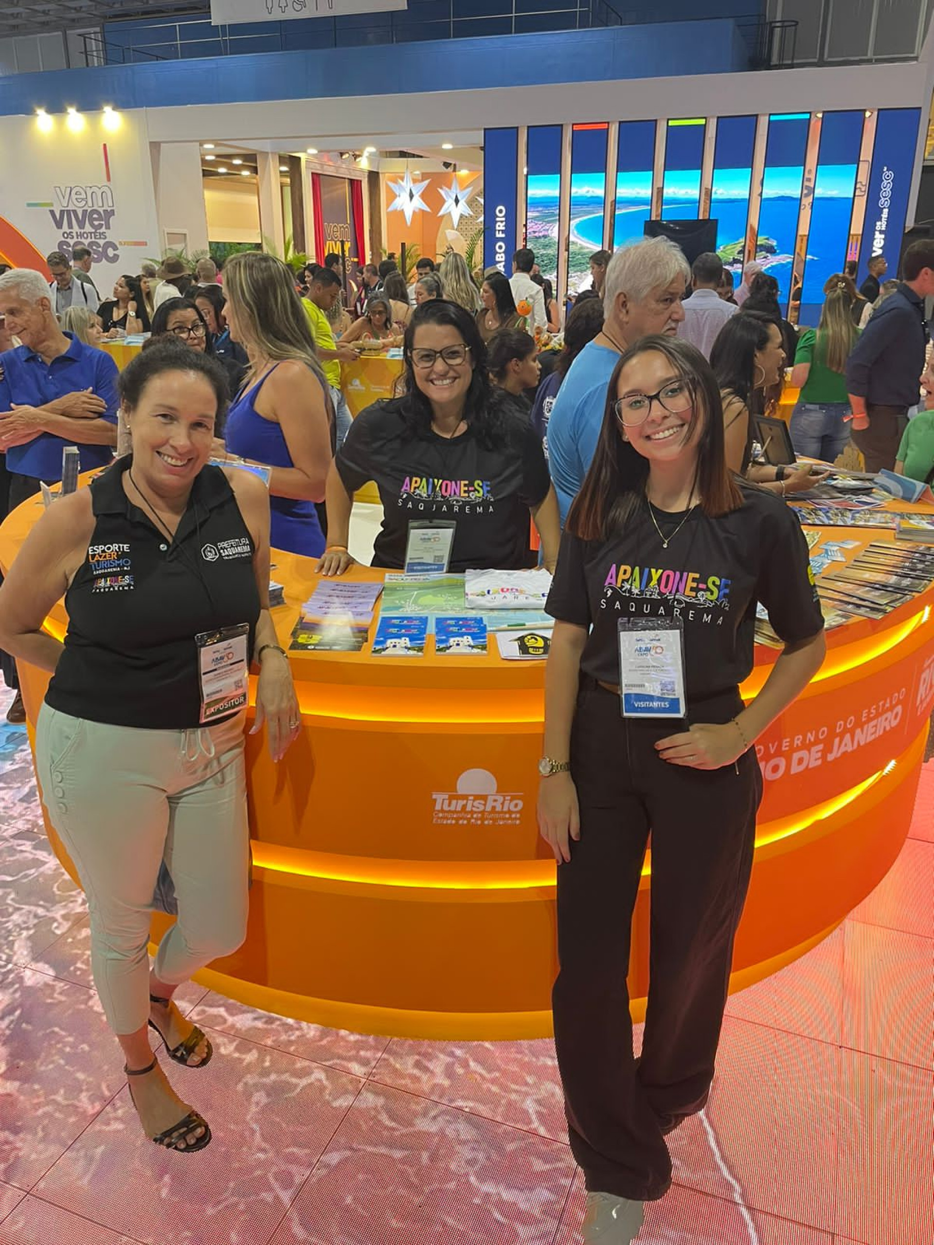 Equipe da Secretaria Municipal de Esporte, Lazer e Turismo de Saquarema participou da 50ª edição da ABAV Expo no Rio de Janeiro - Divulgação/Prefeitura de Saquarema