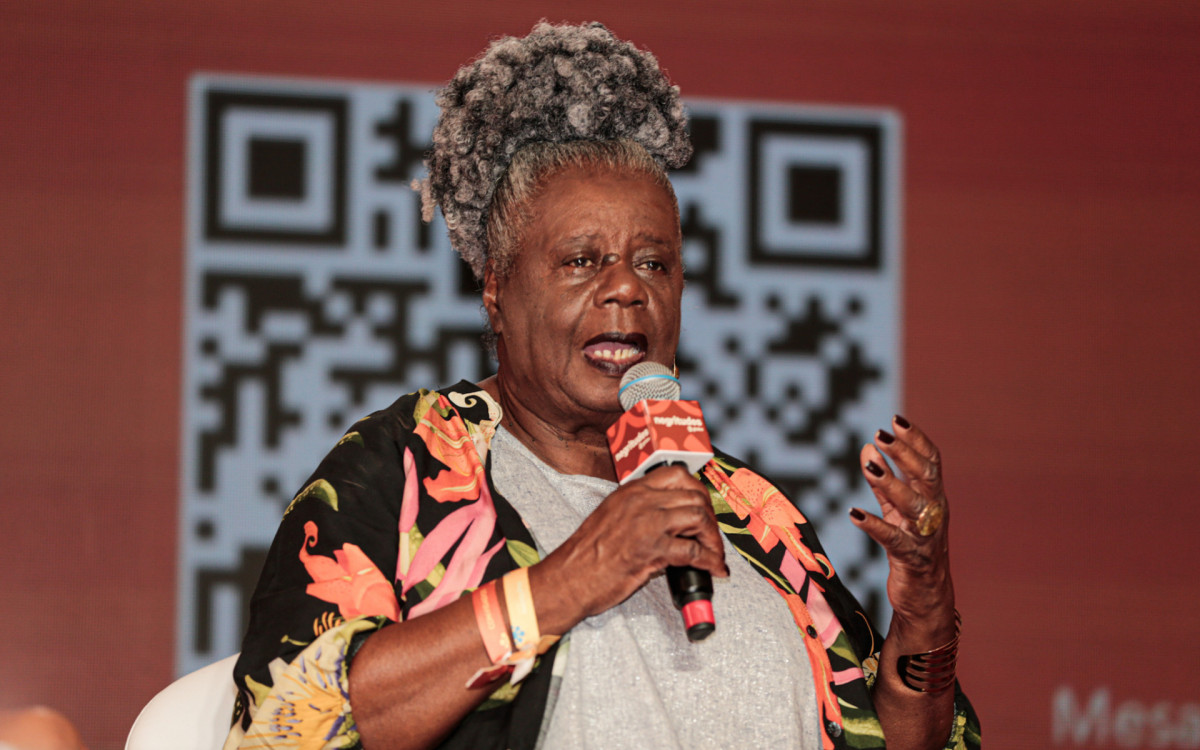 A escritora Conceição Evaristo participou do festival Negritudes Globo, em São Paulo