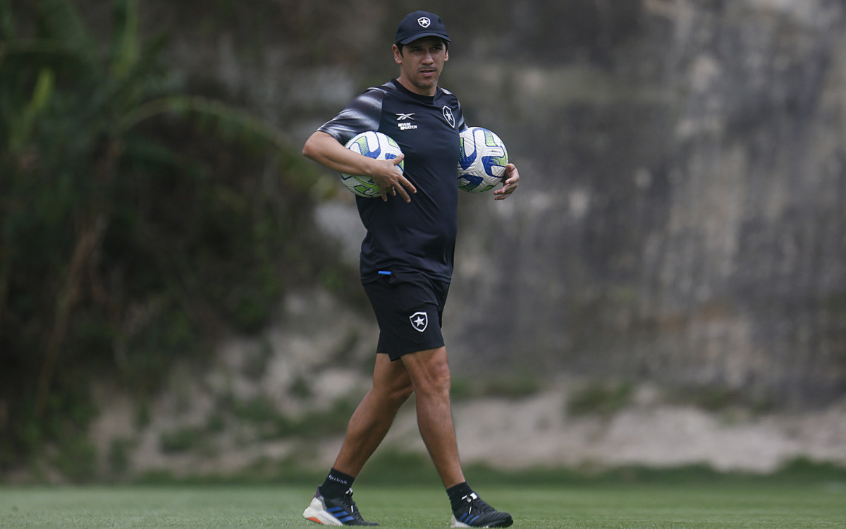 Lúcio Flávio, técnico interino do Botafogo - Vitor Silva / Botafogo