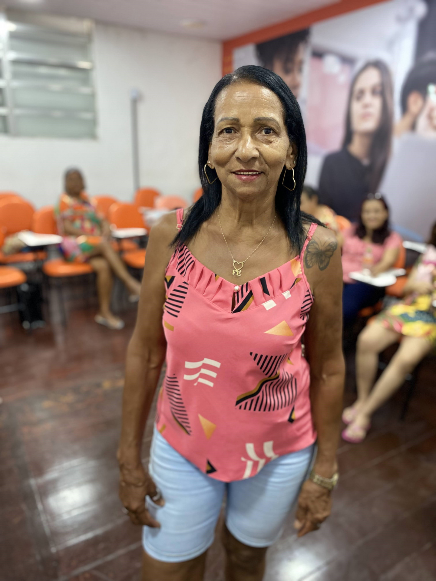 A artes&atilde; e moradora do Jardim Am&eacute;rica, Maria Vangia, foi uma das primeiras participantes do clube - Rafael Barreto/PMBR