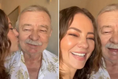 Paolla Oliveira se emociona ao surpreender pai: 'Choradeira sem fim'