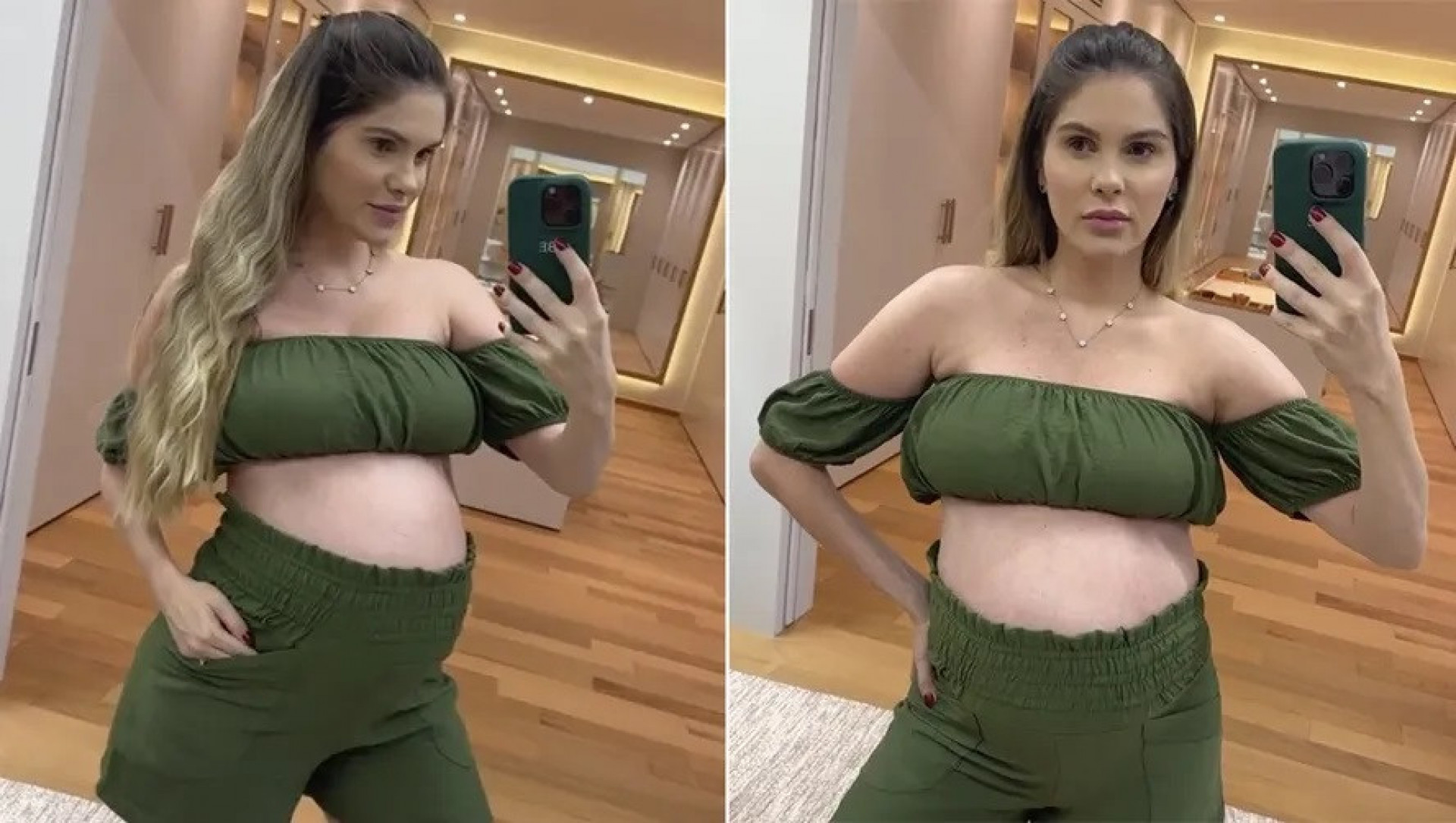 Bárbara Evans mostra barrigão de gravidez de gêmeos - Reprodução / Instagram