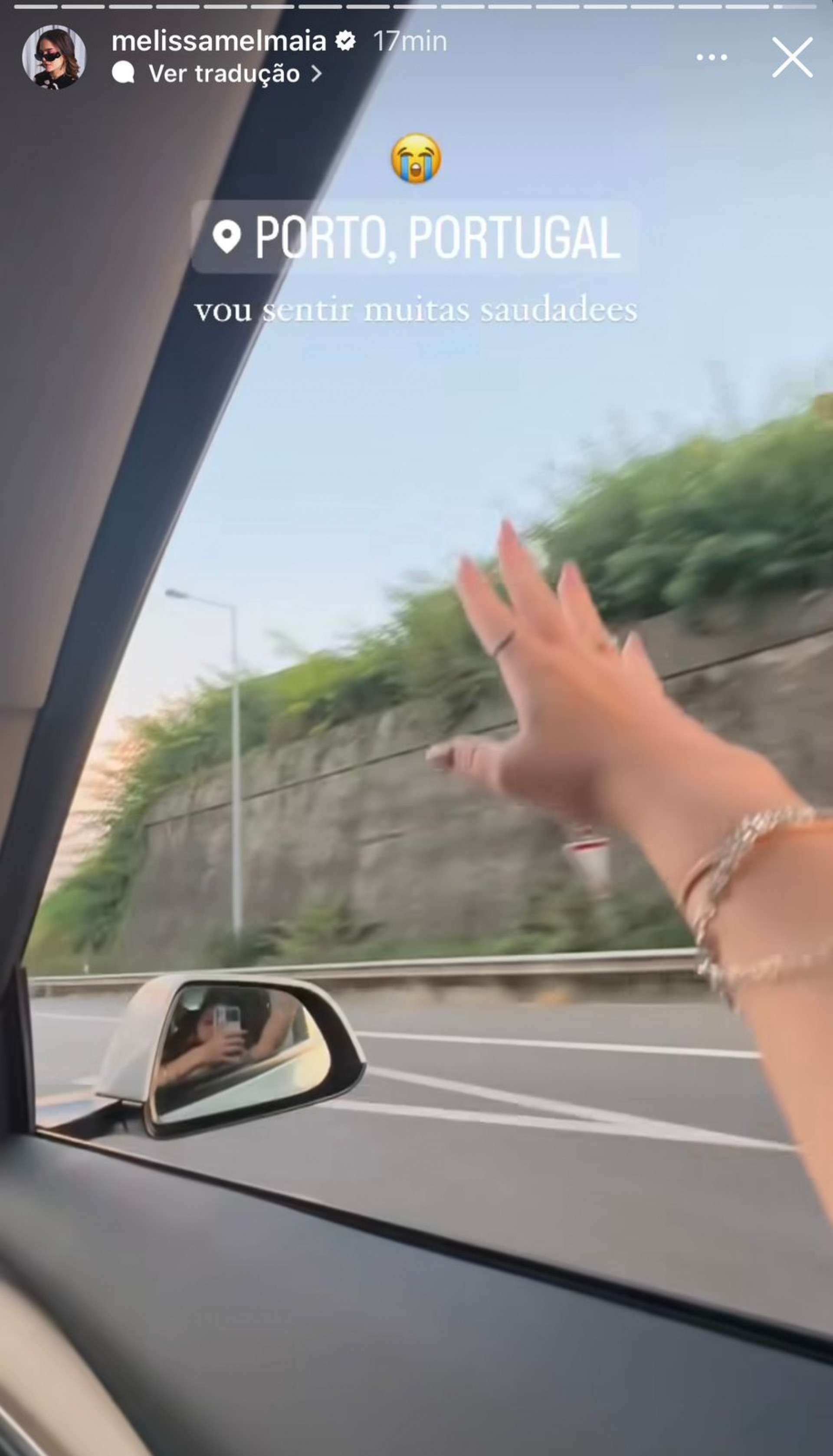 Mel Maia se despede de Portugal - Reprodução