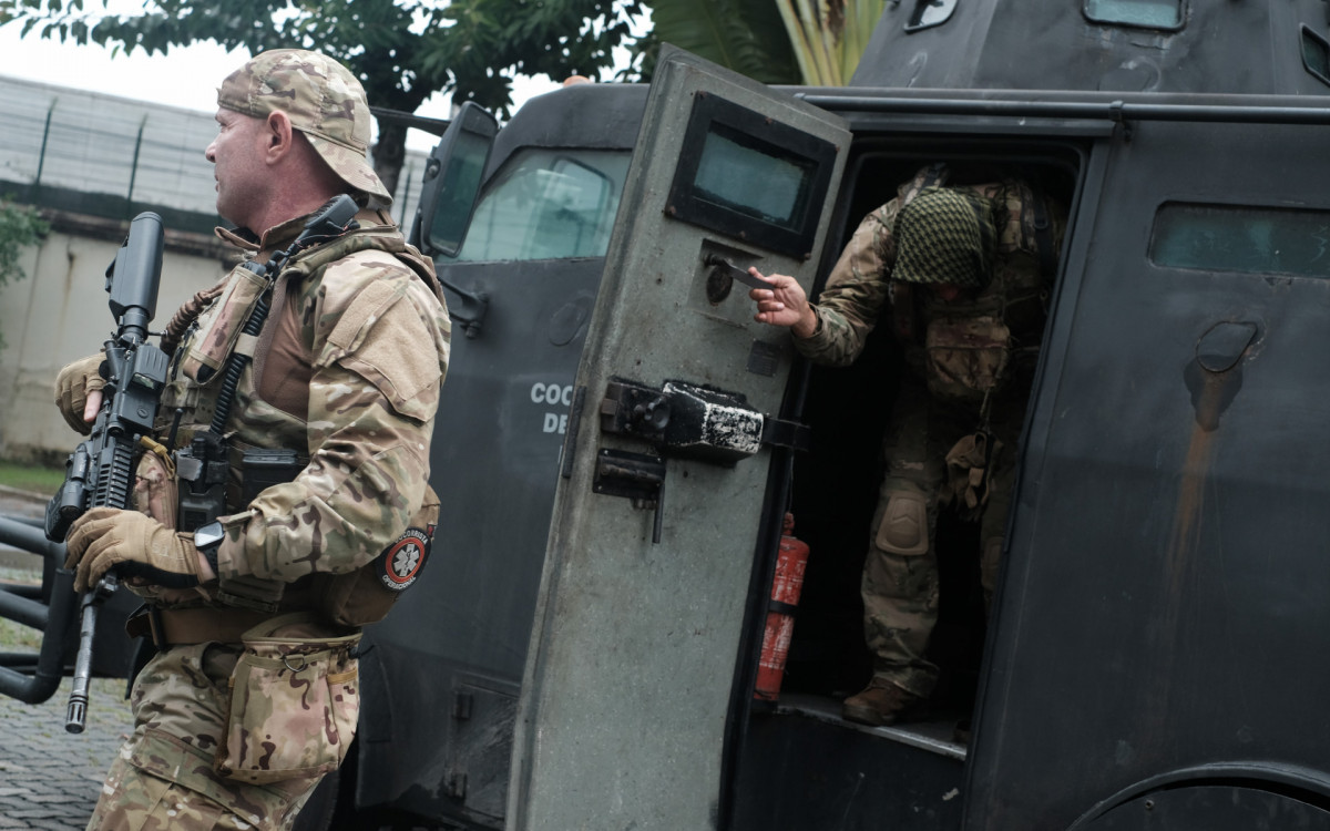 Apreensões feitas nas operações do Complexo da Maré, nesta Segunda-feira (09).