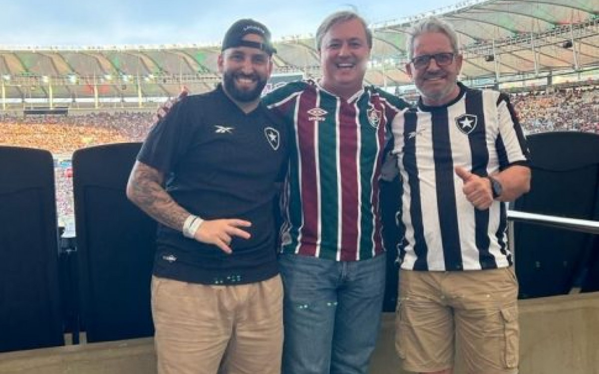 Rafael Aguiar (REP), Alexandre Martins (REP) e Miguel Pereira (PL) no Maracanã