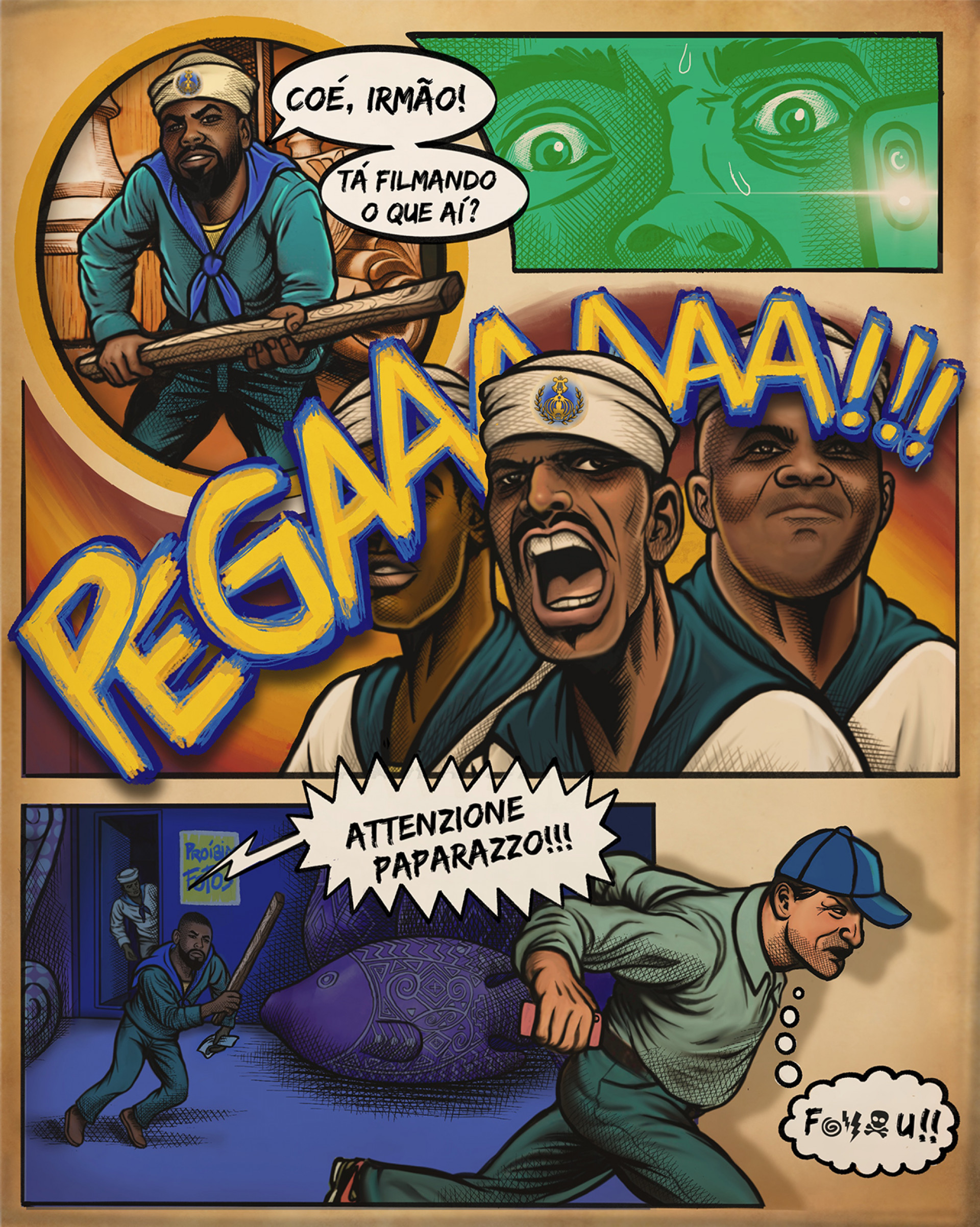 Imagens das fantasias foram divulgadas em formato de hist&oacute;ria em quadrinhos