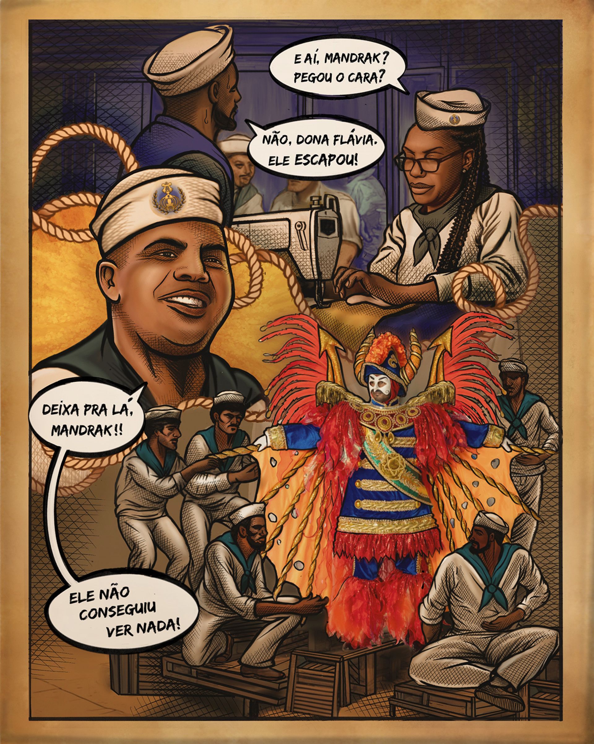 Imagens das fantasias foram divulgadas em formato de hist&oacute;ria em quadrinhos