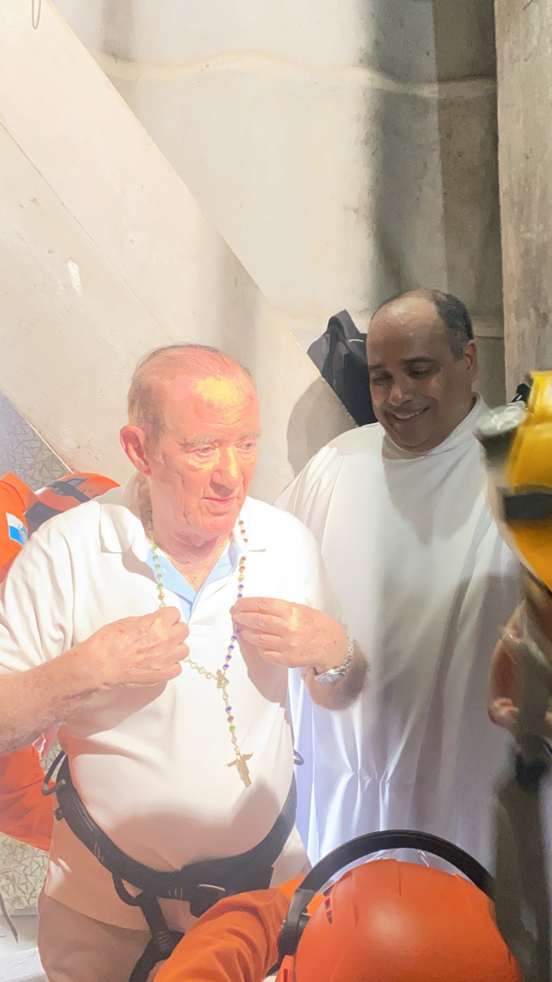 Renato Aragão subiu no Cristo Redentor novamente, depois de 32 anos - Divulgação