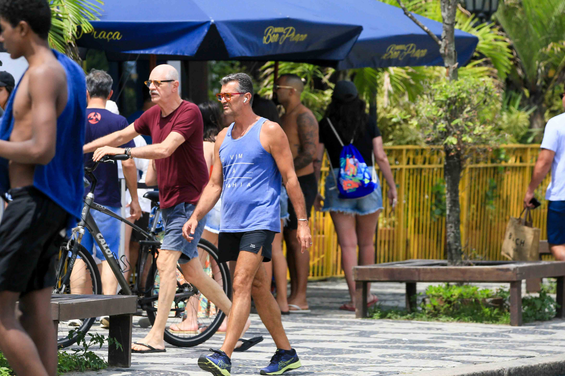 Marcos Caruso se exercita ao lado do namorado - JC Pereira / Agnews