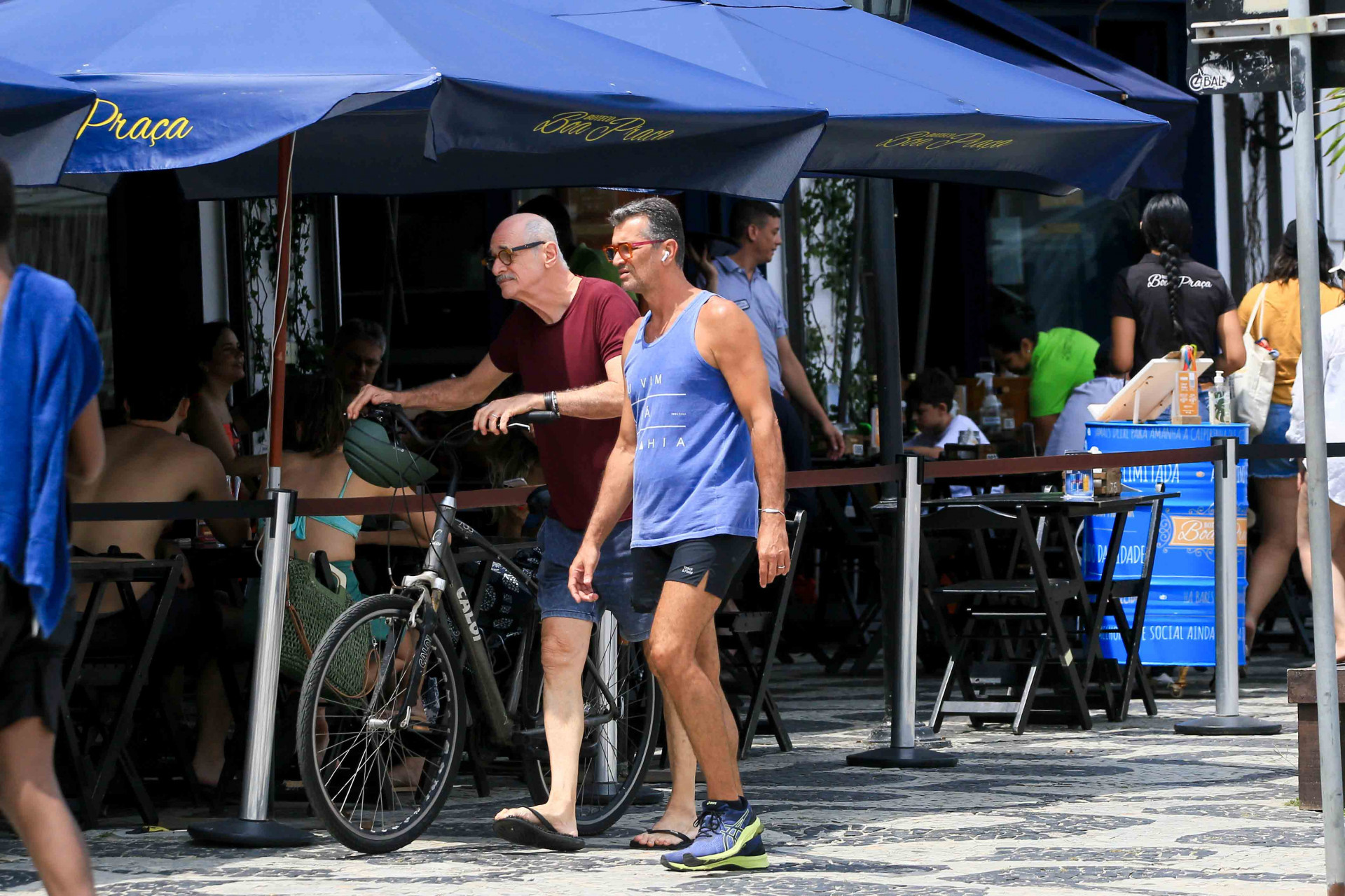 Marcos Caruso se exercita ao lado do namorado - JC Pereira / Agnews