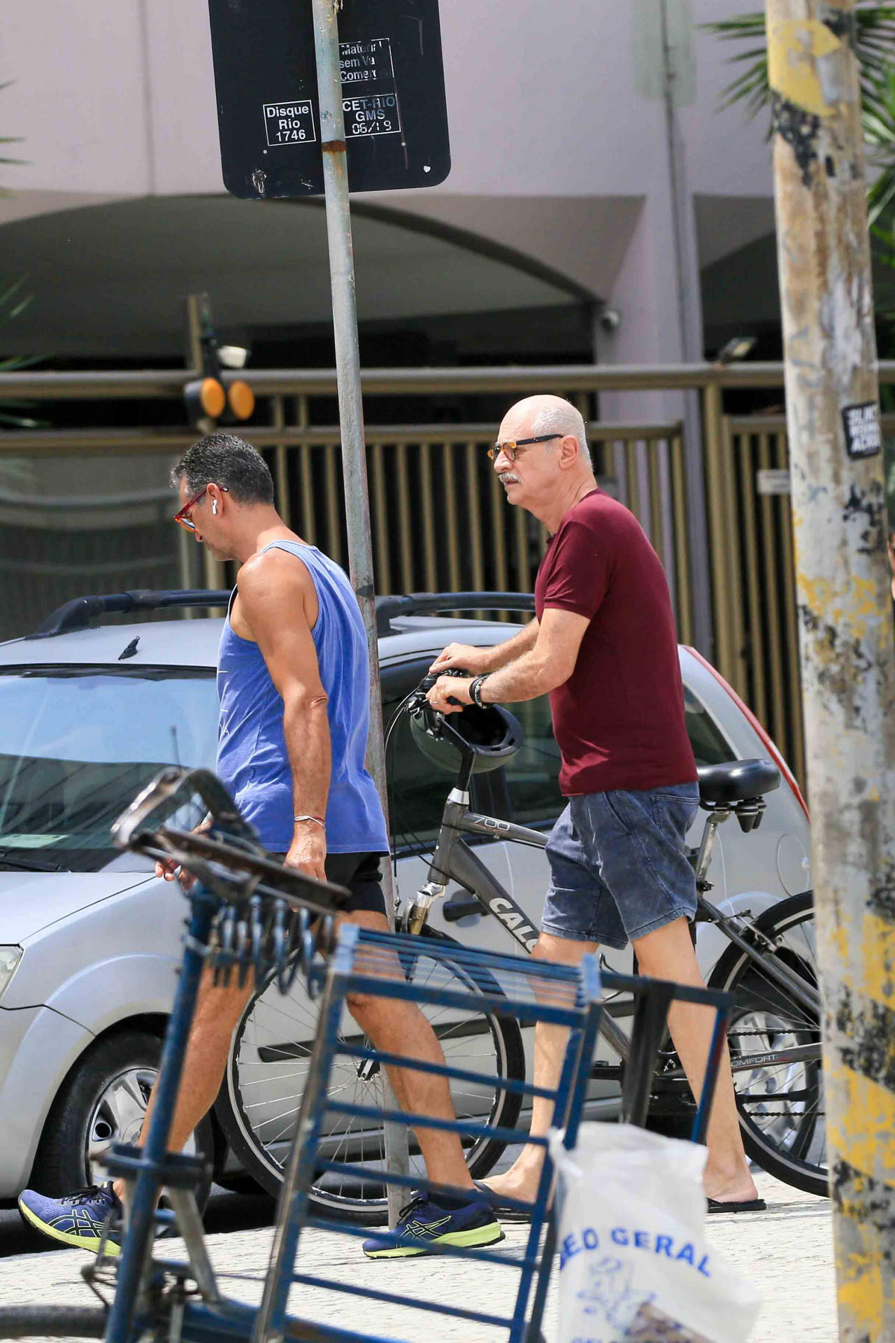 Marcos Caruso se exercita ao lado do namorado - JC Pereira / Agnews