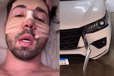Rico Melquiades sofre acidente de carro após término de namoro com influenciador