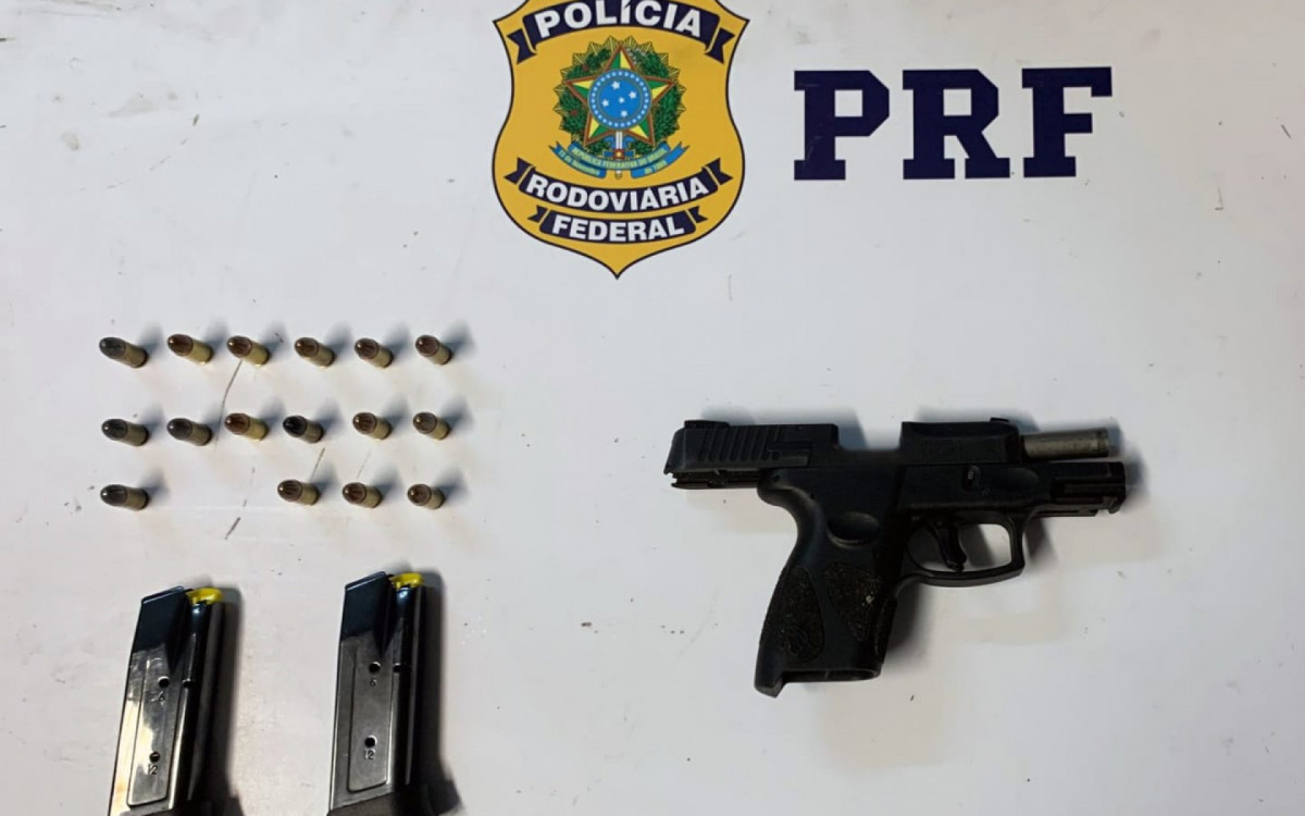Arma apreendida com o empresário Franck de Sá Assunção