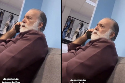 Vídeo! Tony Ramos muda tom de voz para despistar atendente de telemarketing