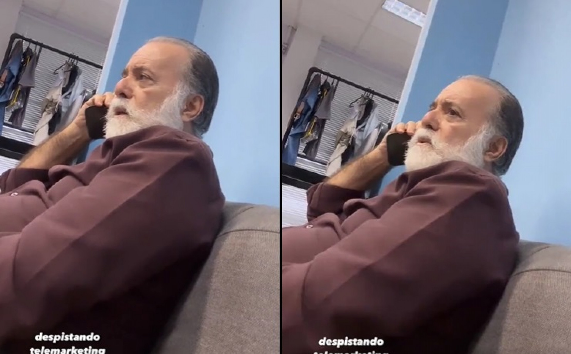 Tony Ramos despista atendente de telemarketing - Reprodução do Instagram