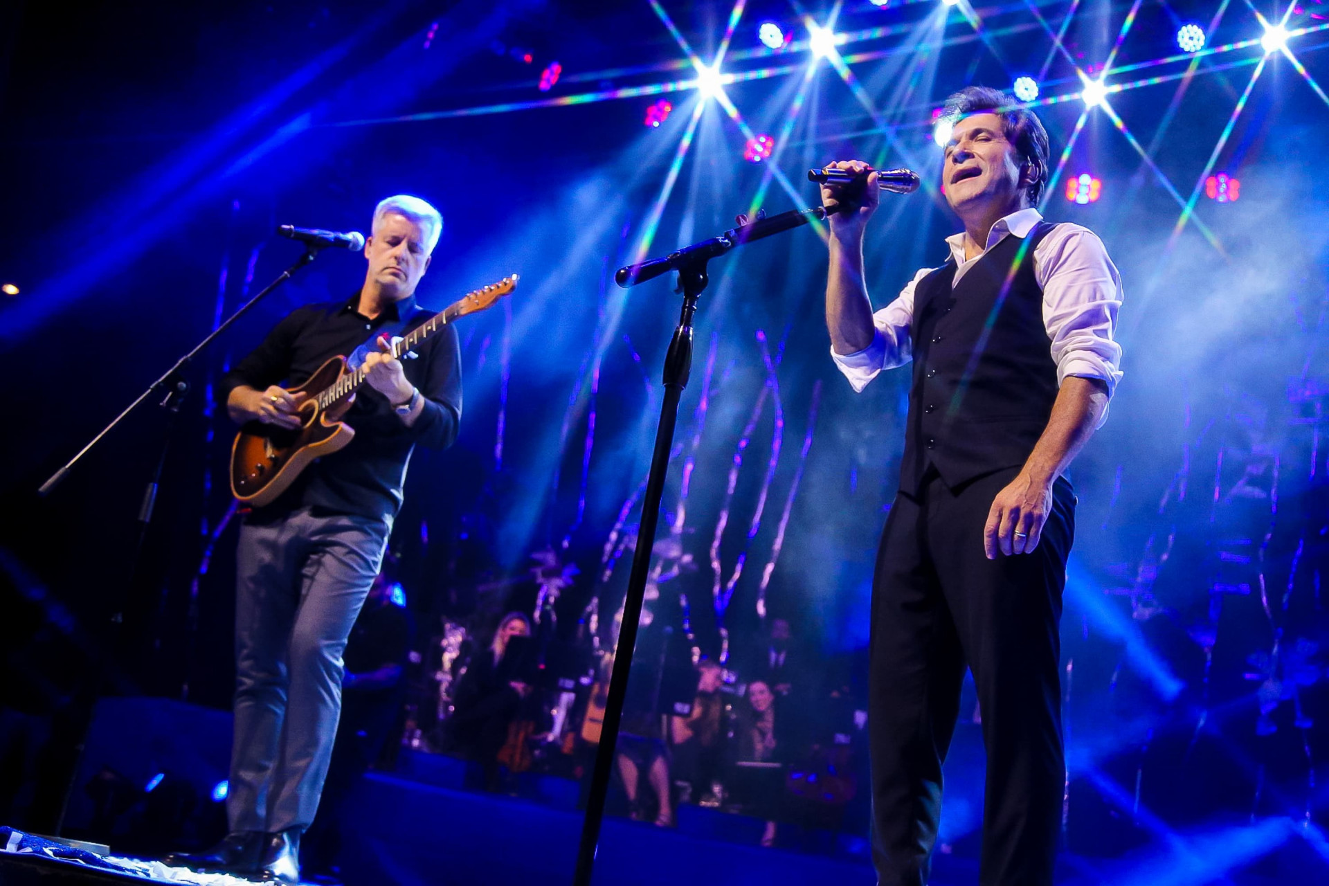 Victor & Leo em participação no show de Daniel  - Marcos Oliveira/Espaço Unimed