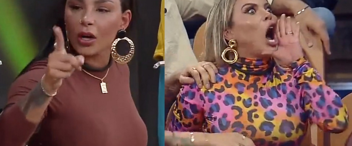 Jenny Miranda e Kally brigam em 'A Fazenda' - Reprodução de vídeo / PlayPlus